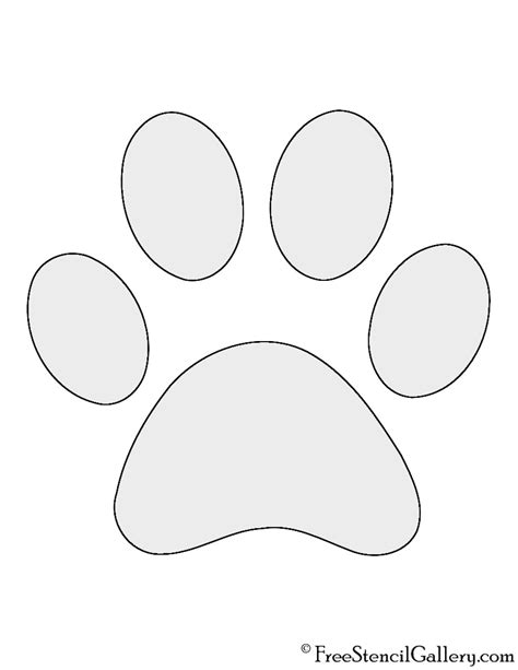 paw print outline|large paw print cutouts.